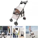 Poussette pour animaux - xuanyu - animaux voyage poussette pour chien - avec sac de rangement et housse ...