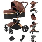 Poussette bebe 3 en 1 magic zc - poussette de luxe cosy poussette combines pliage automatique grand ...