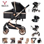 Poussette bebe 3 en 1 poussette pour nouveau - n - magic zc - poussette pliable automatique en un clic ...