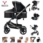 Poussette bebe 3 en 1 - poussette pour nouveau - né poussette pliable automatique en un clic supoort ... Poussette bebe 3 en 1 - poussette pour nouveau - né poussette pliable automatique en un clic supoort ...