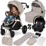 Poussette b�b� 3en1 lionelo layla - naissance jusqu� 22kg - inclu nacelle si�ge auto isize sac et accessoires ...