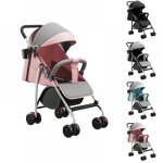 Poussette bb canne 0 - 4 ans - belfoyer - poussette de voyage avec cotons et moustiquaire - auvent ...