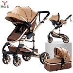 Poussette bb magic zc poussette 3 en 1 avec grande nacelle poussette trio pliable un clic cadre en ...