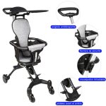 Poussette bb - xuanyu - pliable - avec pare - soleil - quatre roues avec protection anti - retournement ...