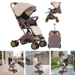 Poussette canne  30 kg - xuanyu - avec panier + habillage pluie + moustiquaire + rglage du dossier ...