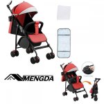 Poussette canne compacte - mengda - pliable - avec panier + moustiquaire - jusqu 25kg - landau assis ...