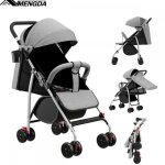 Poussette canne pliable - mengda - landau assis couch� pousser ou tirer 4 roues - avec freins harnais ...