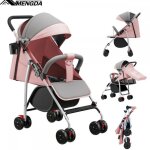 Poussette canne pliable - mengda - landau assis couch pousser ou tirer 4 roues - avec freins harnais ...