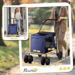 Poussette pour chien buggy pliable avec coussin poches lat�rales fen�tre en filet pour petits chiens ...