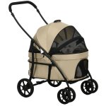 Poussette pour chien et chat - pawhut - 2 en 1 pliante - avec nacelle amovible coussin laisse de sécurité ... Poussette pour chien et chat - pawhut - 2 en 1 pliante - avec nacelle amovible coussin laisse de sécurité ...