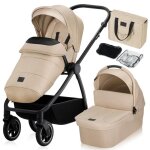 Poussette combin�e 2en1 lionelo meril - jusqu� 22kg - pack poussette nacelle sac et accessoires - beige ...