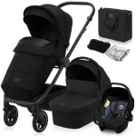 Poussette combine 3en1 lionelo meril - pack poussette nacelle siege auto sac et accessoires - noir