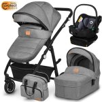 Poussette combine 4en1 lionelo bianka - jusqu 22kg - pack poussette nacelle sige auto base isofix ...