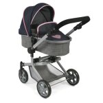 Poussette combinée mika, gris - bleu foncé Poussette combinée mika, gris - bleu foncé