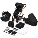 Poussette combine 3en1 lionelo amber - pack poussette canne nacelle siege auto sac et accessoires - ...