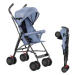 Poussette compacte - avec matelas et moustiquaire - bb de 0  3 ans - bleu - xjing