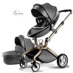 Poussette hot mom 2 en 1 - gris fonc