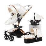 Poussette magic zc poussette 3 en 1 poussette bebe poussette cosy voyage cuir pu rotation � 360� avec ...