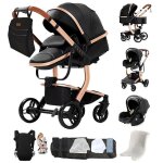Poussette magic zc poussette 3 en 1 poussette bebe poussette cosy voyage cuir pu sac � main porte - b�b� ...