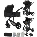 Poussette magic zc poussette 3 en 1 poussette de luxe pliage en un clic hamac r�versible guidon r�versible ...