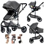 Poussette magic zc poussette 3 en 1 pousette poussette de luxe jusqu� 15kg 0 - 3ans avec grand panier ...