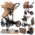 Poussette magic zc poussette 3 en 1 pousette pousette trio 3 en 1 paysage �lev� grand panier pare - soleil ...