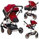 Poussette magic zc poussette 3 en 1 poussette trio poussette de luxe jusqu 30kg 0 - 3ans pliage en un ...