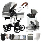 Poussette magic zc poussette 3 en 1 poussette trio poussette pliable poussette cosy voyage cuir pu sac ...