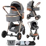 Poussette magic zc poussette bebe pousette trio 3 en 1 avec sac � main jusqu� 15kg 0 - 3ans hamac r�versible ...