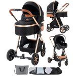 Poussette magic zc poussette bebe pousette trio 3 en 1 avec sac � main jusqu� 15kg 0 - 3ans paysage �lev� ...
