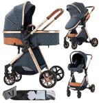 Poussette magic zc pousette trio 3 en 1 poussette pliage automatique pousette jusqu� 15kg 0 - 3ans avec ...
