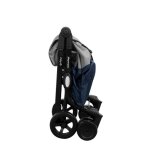 Poussette de marche - playmarket - 24917 - pliable - 30 kg - quatre roues - bleu et gris