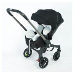 Poussette multifonctionnelle 4 en 1 pliable avec si�ge auto landau portable b�b�. noir