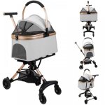 Poussette pliable pour chien petite taille - mengda - 4 paires de roues 360� - fen�tre en maille - jusqu� ...
