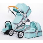 Poussette portable luxueuse 3 en 1 pour bébé et nouveau - né, parfait landau pliable, cadre en aluminium, ... Poussette portable luxueuse 3 en 1 pour bébé et nouveau - né, parfait landau pliable, cadre en aluminium, ...