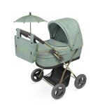 Poussette de poup�es - de cuevas toys - capriccio - ombrelle assortie - 48x26 cm - guidon 60 cm - vert ...