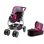 Poussette de poup�e - lean sport - 3810 - 2 en 1 - couleur noir - pour enfants � partir de 3 ans