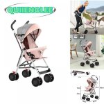 Poussette rose pour bb / enfant avec ombrelle (avec moustiquaire en coton) - poussette avec sige seulement ...