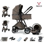 Poussette trio magiczcb�b� 3 en 1nouveau n�dossier r�glable0 - 3 anspliablesac de mamanbrun chocolat