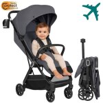 Poussette ultra - compacte lionelo bess - compatible avion - l�ger - pliage rapide - jusqu� 4 ans - gris ...