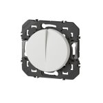 Legrand - poussoir double dooxie 6a 250v~ finition blanc - emballage blister