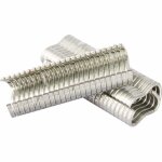 Poussoir a saucisses browin - 313314 - lot de 60 pinces a saucisses en acier 02 x 18 x 07 mm