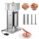 Poussoir � saucisses �lectrique 12 l - vevor - machine � saucisses verticale en acier inoxydable - avec ...