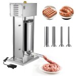 Poussoir � saucisses �lectrique 15 l - vevor - machine � saucisses verticale en acier inoxydable - avec ...