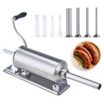 Poussoir à saucisses - vevor - mm - gcj - 3lb - 25 l - 8 tubes de remplissage - acier inoxydable Poussoir à saucisses - vevor - mm - gcj - 3lb - 25 l - 8 tubes de remplissage - acier inoxydable