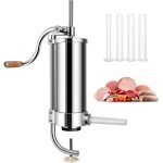 Poussoir  saucisses vertical professionnel 3l / 6lbs remplissage de saucisse en acier inoxydable et ...