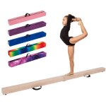 Poutre de gymnastique pliable 270cm enfants costway - poign�es de transport - 4 patins antid�rapants ...