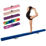 Poutre de gymnastique pliable 270cm enfants costway - poign�es de transport - 4 patins antid�rapants ...