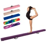 Poutre de gymnastique pliable 270cm enfants costway - poign�es de transport - 4 patins antid�rapants ...
