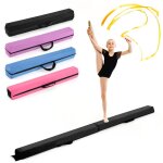 Poutre de gymnastique pliable pour enfants 210 x 15 x 7cm costway - en mousse eva et en daim amovible ...